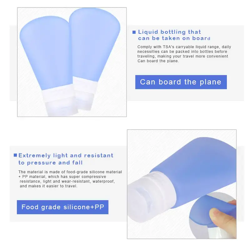 Fan-shaped travel silicone bottle