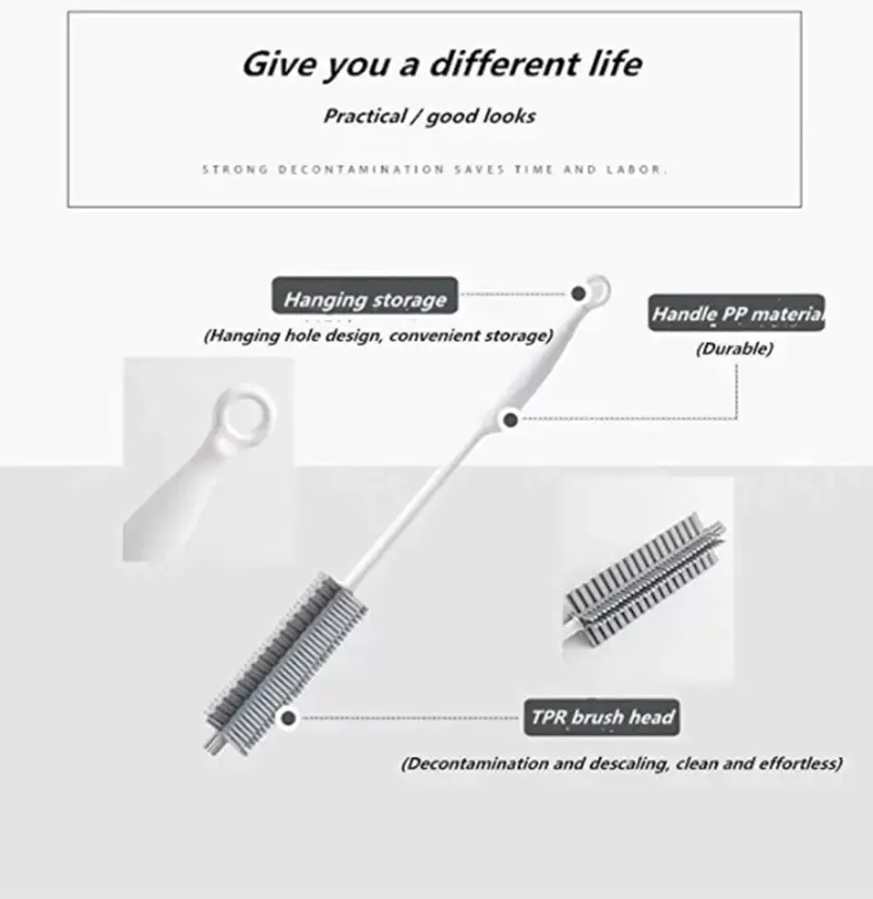 Silicone baby bottle cleaning brush