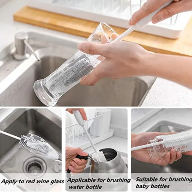 Silicone baby bottle cleaning brush