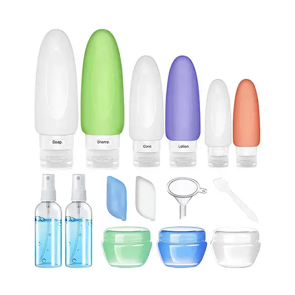 silicone travel bottle set