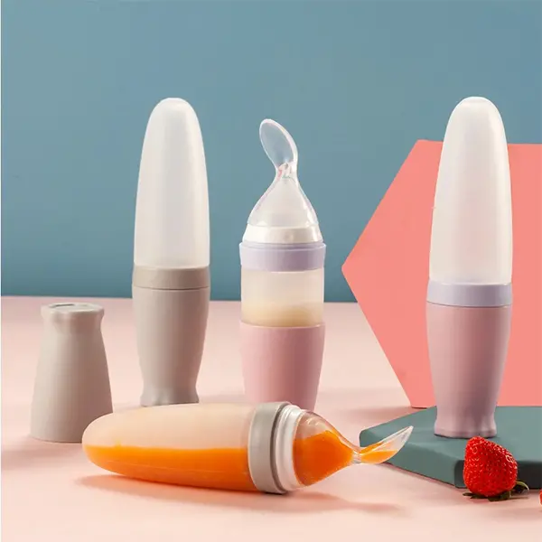 Silicone squeeze feeding spoon supplier