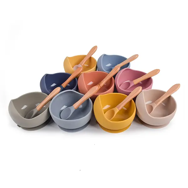 Baby silicone plate bowls