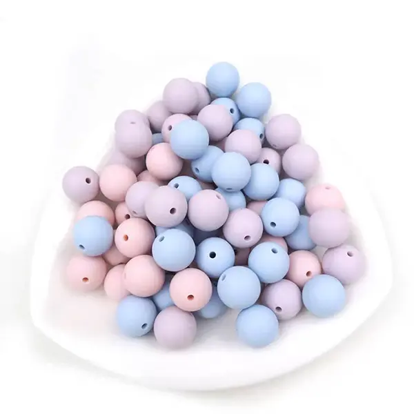 Silicone teething beads