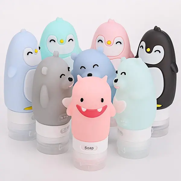 Silicone travel containers