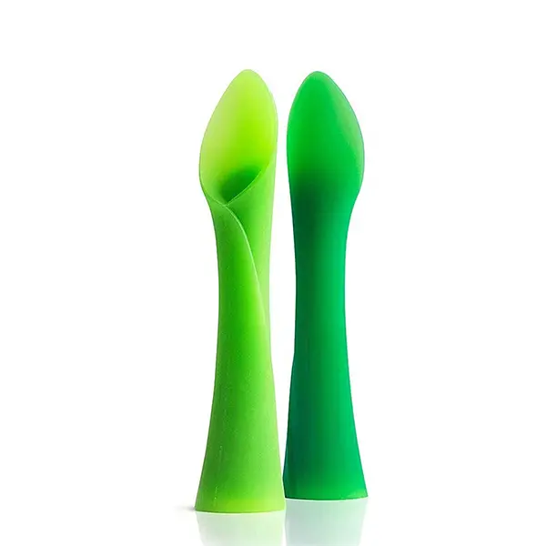 Silicone feeding spoons