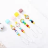 Teething Soothing Molar Rainbow Shape Teether Chain Silicone Baby Teether Bead！