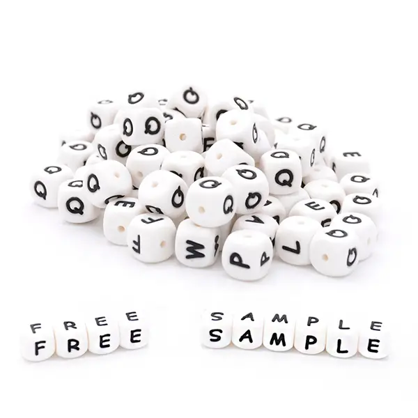 Silicone letter beads bulk