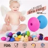 Food Grade 47 Color Lentil Shape Teething Nursing Necklace Flat And Round Easy To String Beads Baby Silicone beads supplier