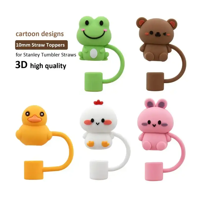 Silicone straw lid