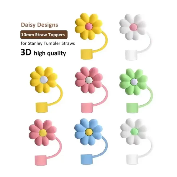 Silicone straw lid