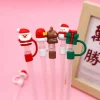 Silicone straw lid