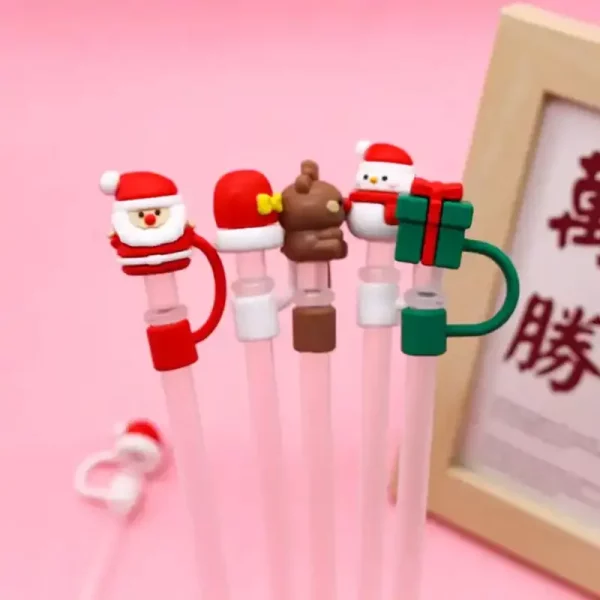 Silicone straw lid