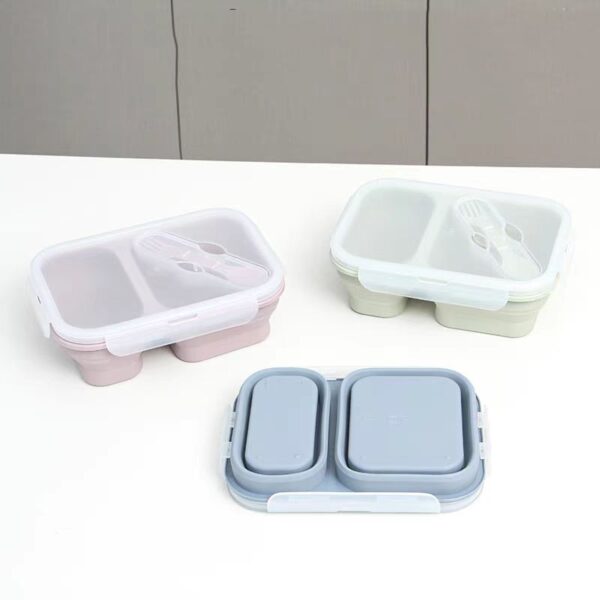 Made from BPA-free, FDA-approved silicone, this lunch box is non-toxic, odorless, and safe for food contac