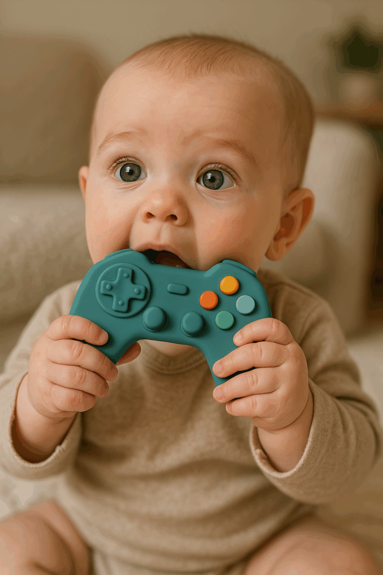 the 2025 Silicone Baby Game Controller Teether