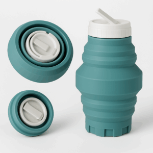 Silicone Collapsible Water Cup with Lid