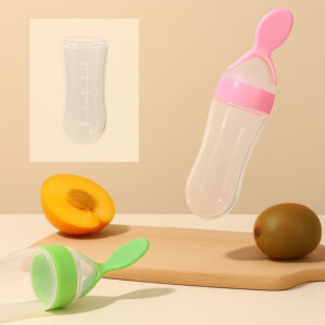 Baby Food Fruit Feeder Silicone Squeeze Bottle Spoon