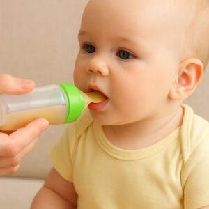 Baby Food Fruit Feeder Silicone Squeeze Bottle Spoon