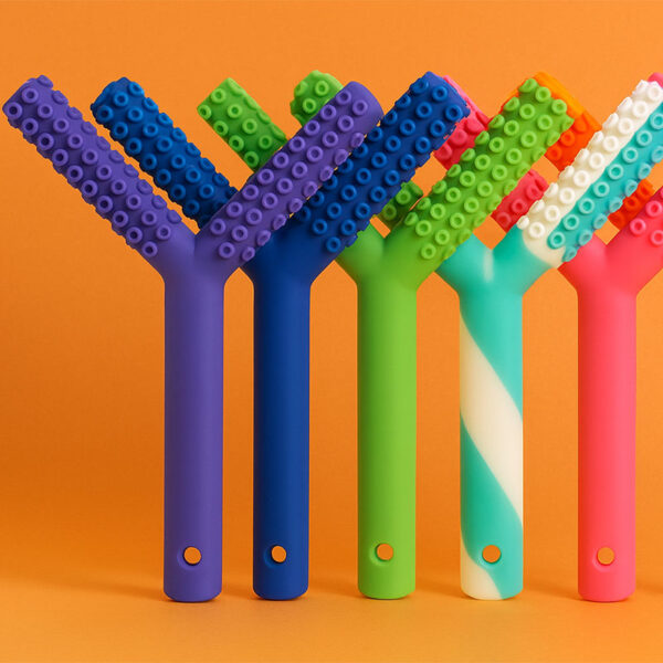 Y‑Shaped Silicone Sensory Chew Teether