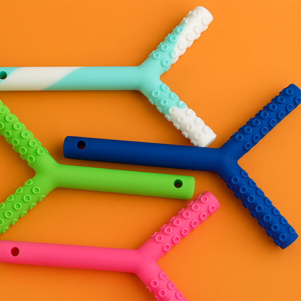 Y‑Shaped Silicone Sensory Chew Teether