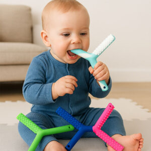 Y‑Shaped Silicone Sensory Chew Teether