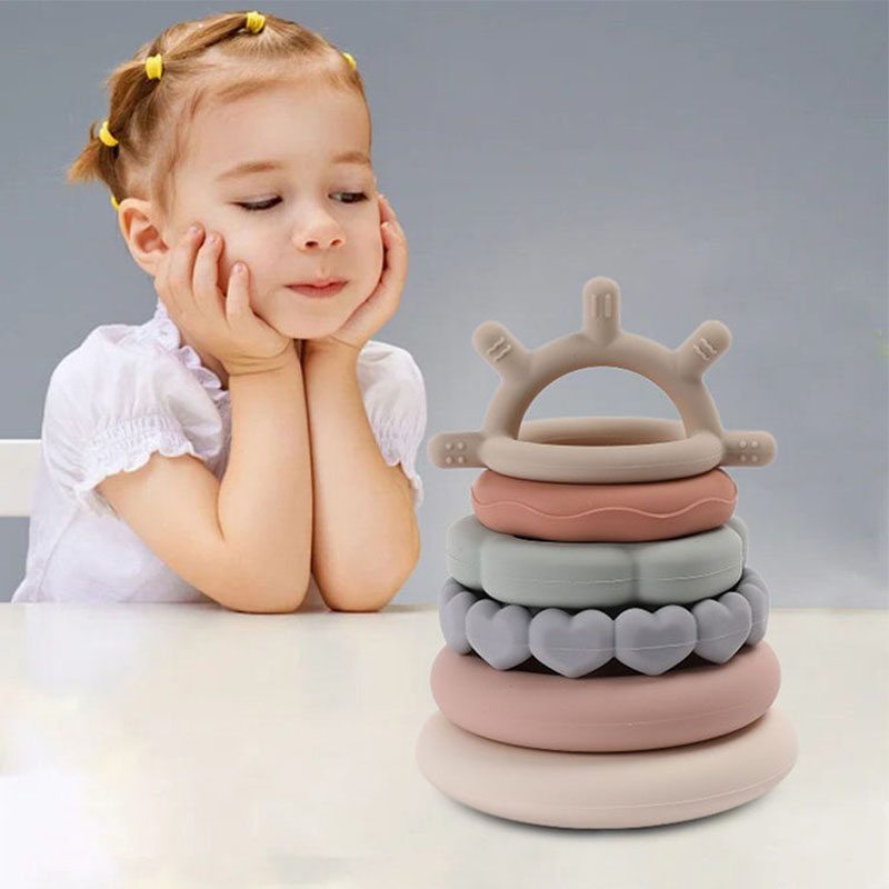 Premium Christmas Silicone Stacking Toy – Customizable Sun, Moon, Cloud ...