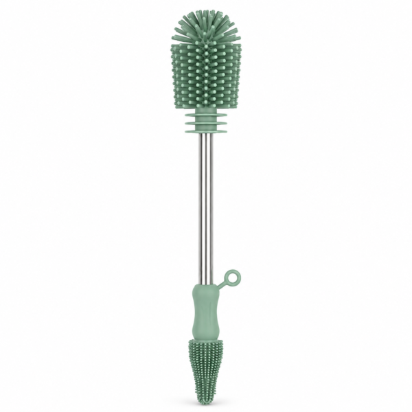 Custom double-ended silicone bottle brush for baby bottles