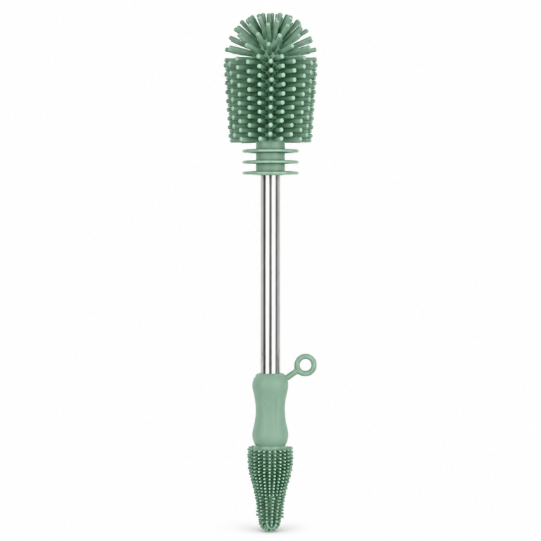 Custom double-ended silicone bottle brush for baby bottles