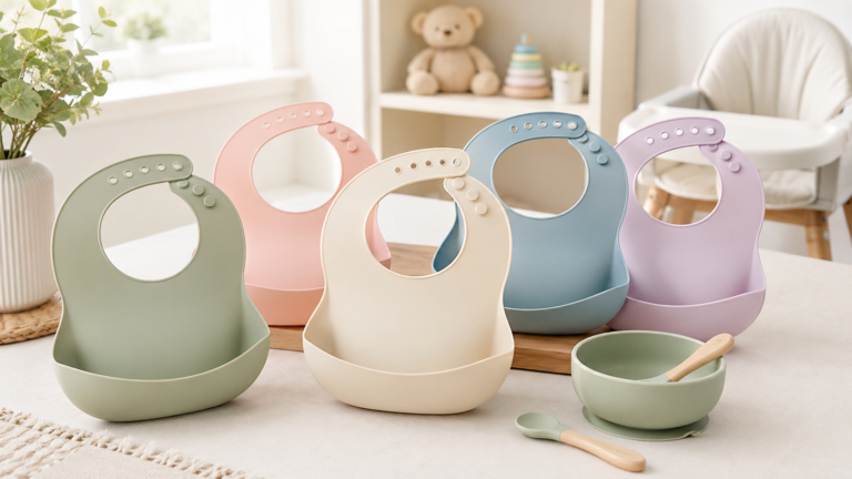 Custom silicone baby bib OEM manufacturer