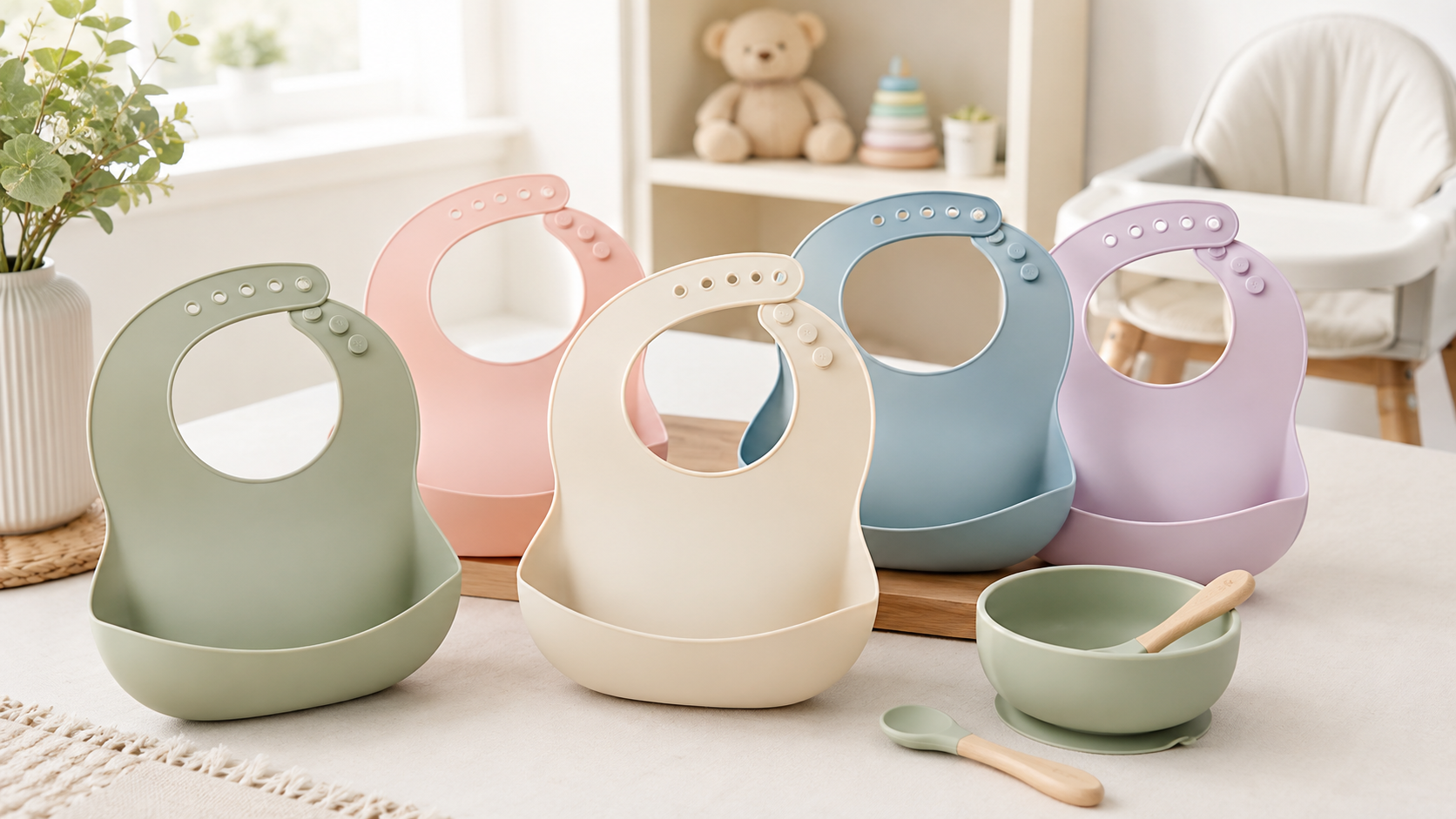 Custom silicone baby bib OEM manufacturer