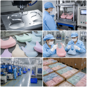 Silicone baby bib factory quality inspection
