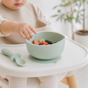 Silicone baby suction bowl anti spill design