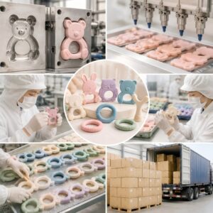 Silicone baby teether OEM factory