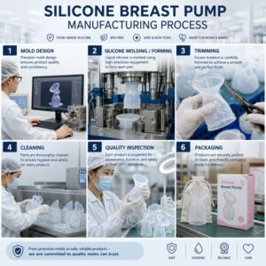 Silicone breast pump manufacturing process