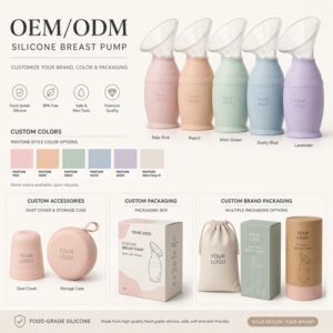 Custom logo packaging silicone breast pump