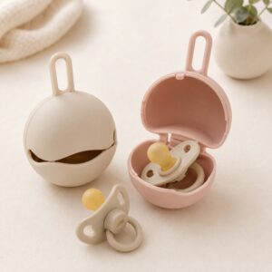Portable silicone pacifier case design