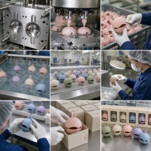 Silicone pacifier case manufacturing process