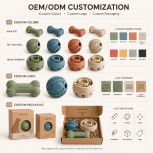 Custom logo packaging silicone dog chew toy