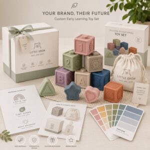 Custom private label silicone educational blocks