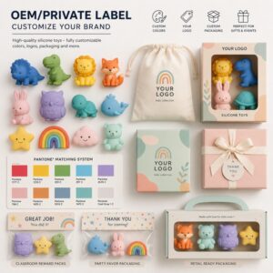 Custom private label silicone small toys