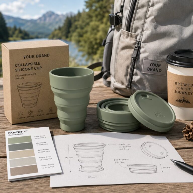 Custom silicone collapsible cup development
