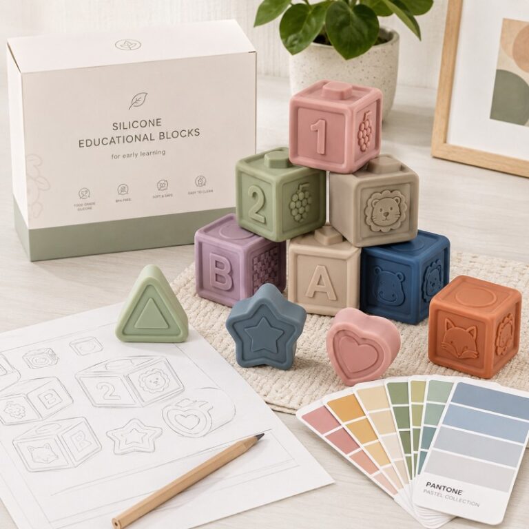 Custom silicone educational blocks manufacturing