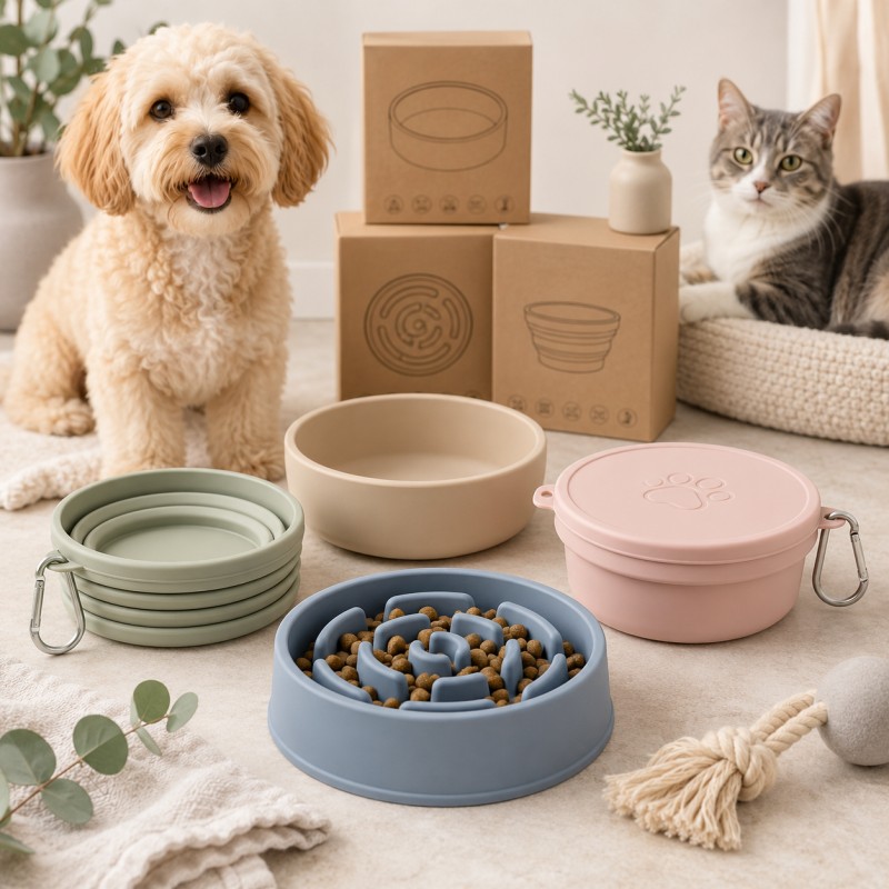 Custom silicone pet feeding bowl manufacturing