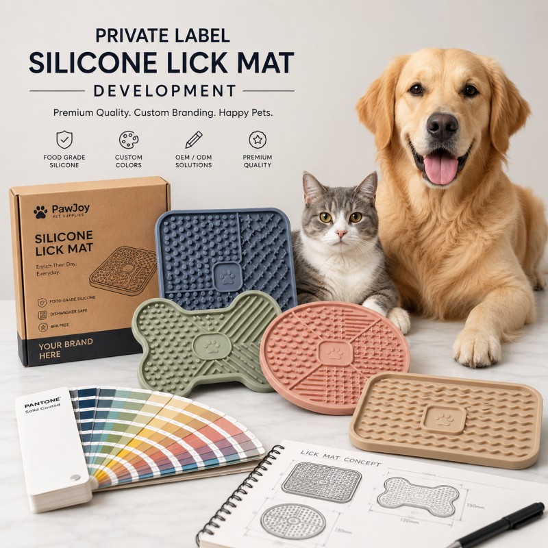 Custom silicone pet lick mat development