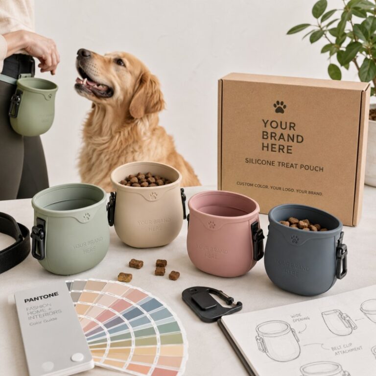 Custom silicone pet treat pouch development
