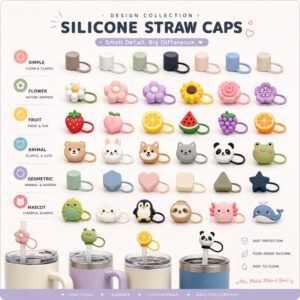 Custom silicone straw cap shape design