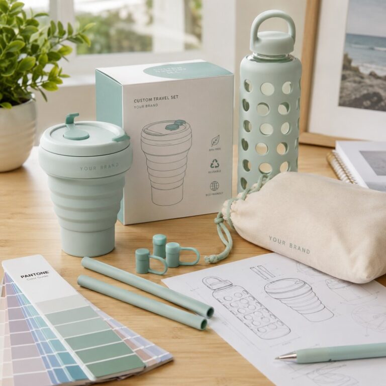 Custom silicone travel set manufacturing