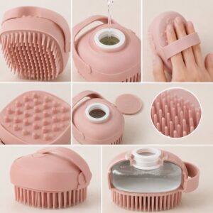 Ergonomic silicone pet bath brush design