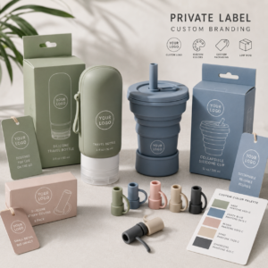 Private label silicone travel products