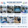 Silicone baby pacifier manufacturing process