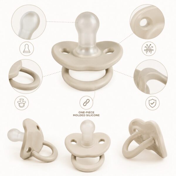 Silicone baby pacifier structure design